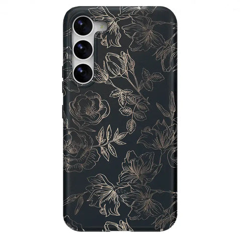 Floral Rose Gold Chrome Samsung Galaxy Case
