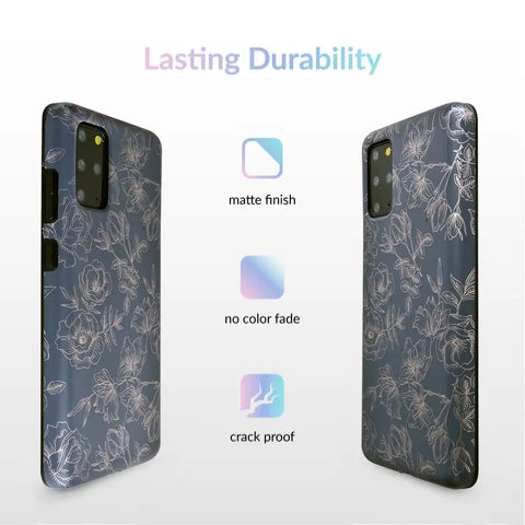 Floral Rose Gold Chrome Samsung Galaxy Case