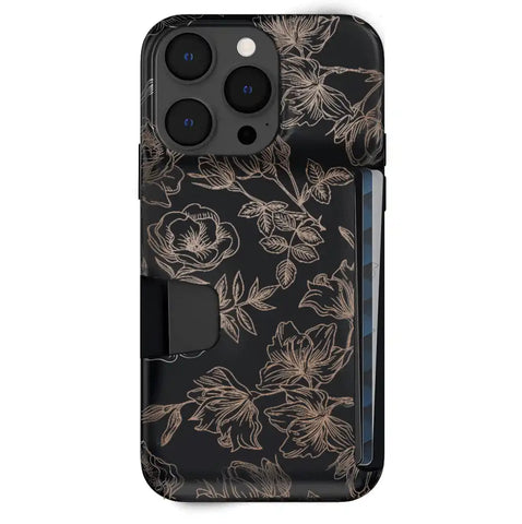 Floral Rose Gold iPhone Wallet Case