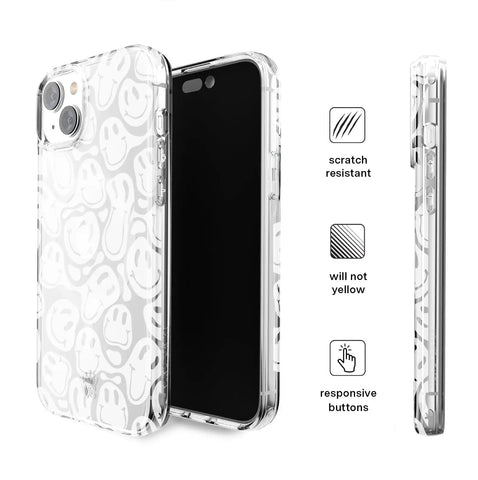 Clear Frosted Smiley iPhone Case
