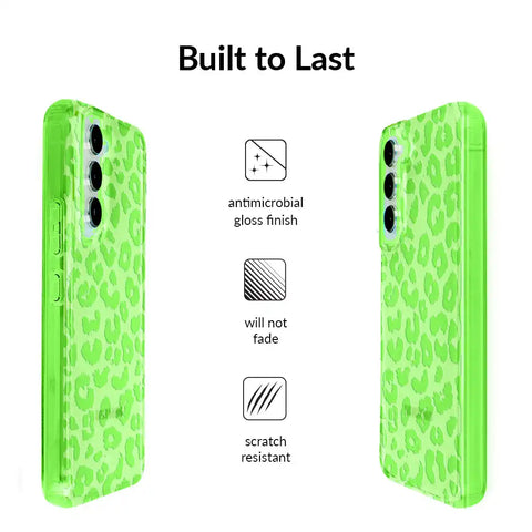 Key Lime Leopard Samsung Case