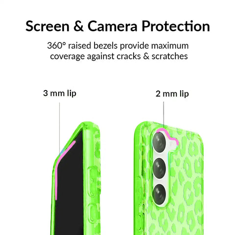 Key Lime Leopard Samsung Case