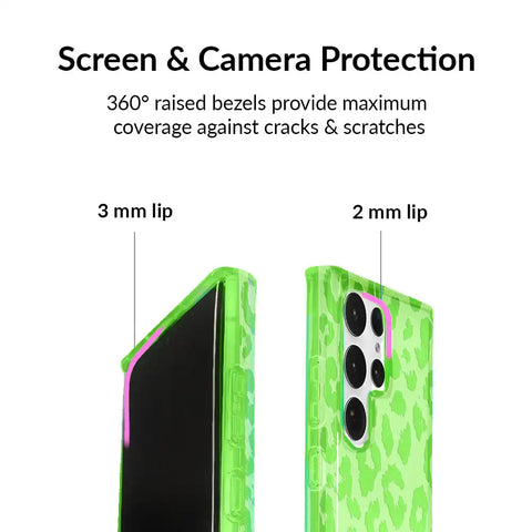 Key Lime Leopard Samsung Case