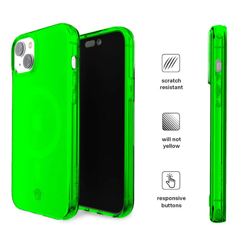 Neon Green Clear iPhone Case