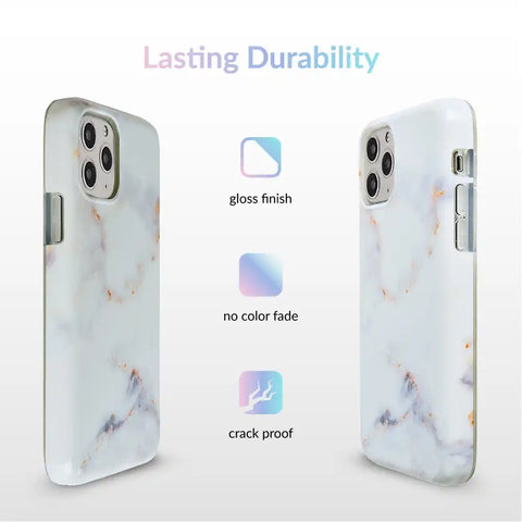 Gray Clouds Marble iPhone Case
