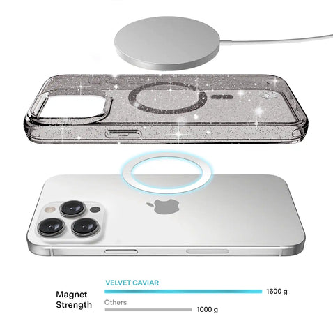 Grey Stardust Glitter iPhone Case