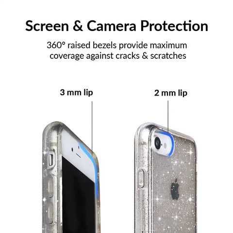 Grey Stardust Glitter iPhone Case