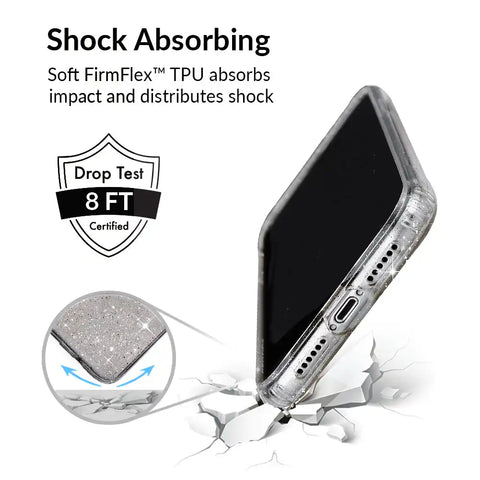 Grey Stardust Glitter iPhone Case