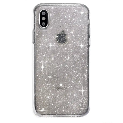Grey Stardust Glitter iPhone Case