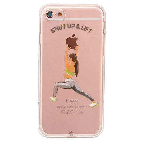 Shut Up & Lift iPhone Case Brown Hair