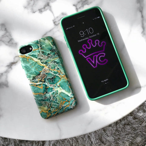 Green Emerald Marble iPhone Case