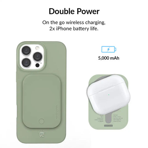 Smoky Sage Portable MagSafe Charger Power Pack