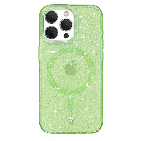 Lime Stardust Glitter iPhone Case