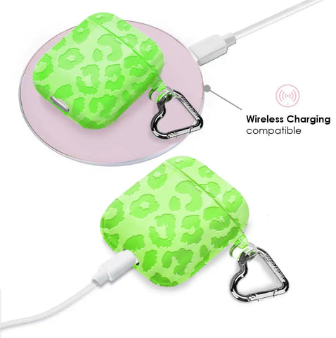 Key Lime Leopard AirPod Case