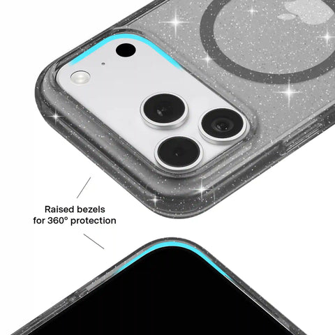 Grey Stardust Glitter iPhone Case