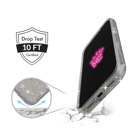 Grey Stardust Glitter iPhone Case