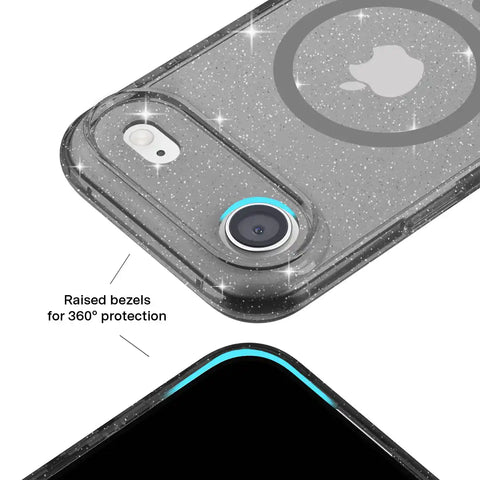 Grey Stardust Glitter iPhone Case