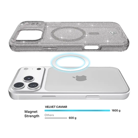 Grey Stardust Glitter iPhone Case