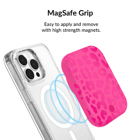 Even Hotter Pink Leopard Portable MagSafe Charger Power Pack