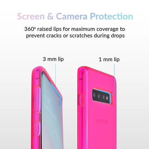 Neon Pink Clear Samsung Case