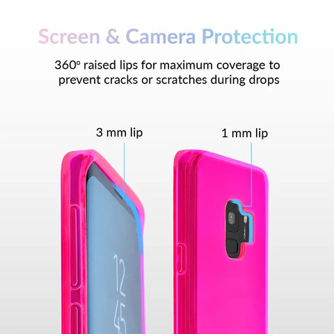 Neon Pink Clear Samsung Case