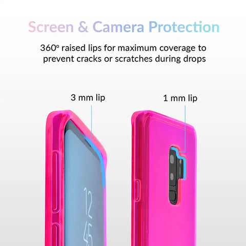 Neon Pink Clear Samsung Case