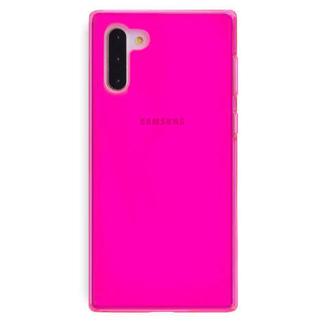 Neon Pink Clear Samsung Case
