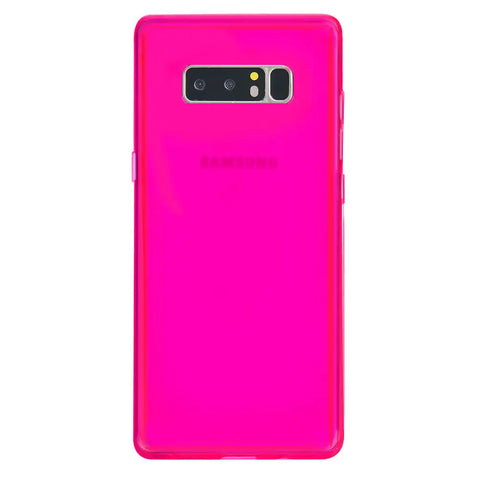 Neon Pink Clear Samsung Case