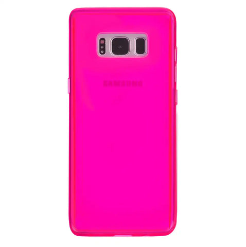 Neon Pink Clear Samsung Case