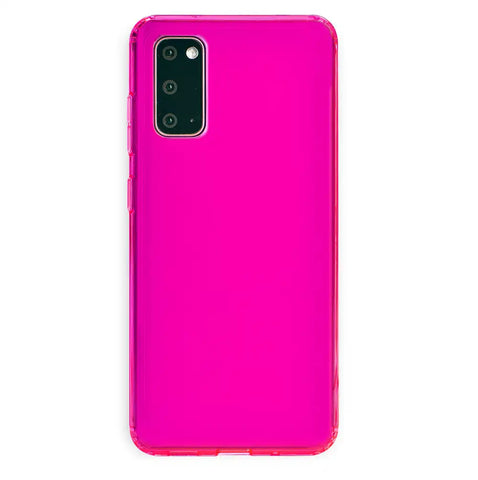 Neon Pink Clear Samsung Case