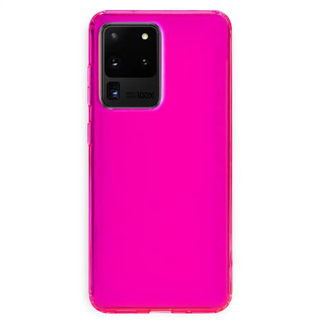 Neon Pink Clear Samsung Case