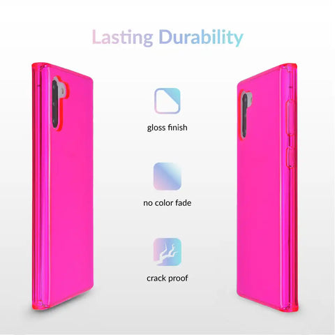 Neon Pink Clear Samsung Case
