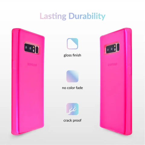 Neon Pink Clear Samsung Case