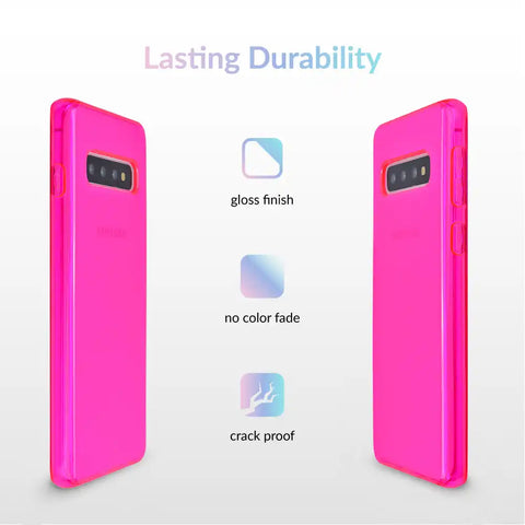 Neon Pink Clear Samsung Case