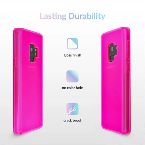 Neon Pink Clear Samsung Case