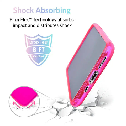 Neon Pink Clear iPhone Case