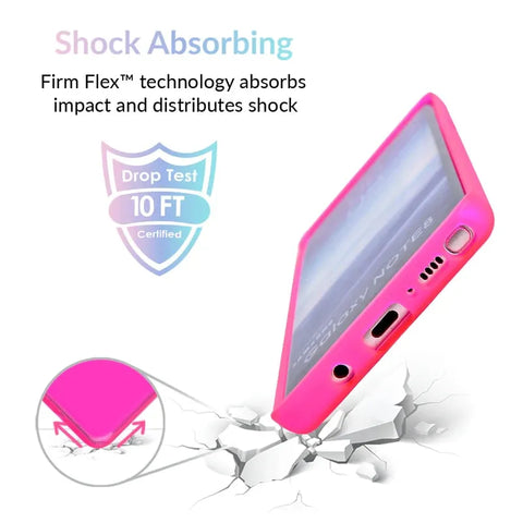 Neon Pink Clear Samsung Case