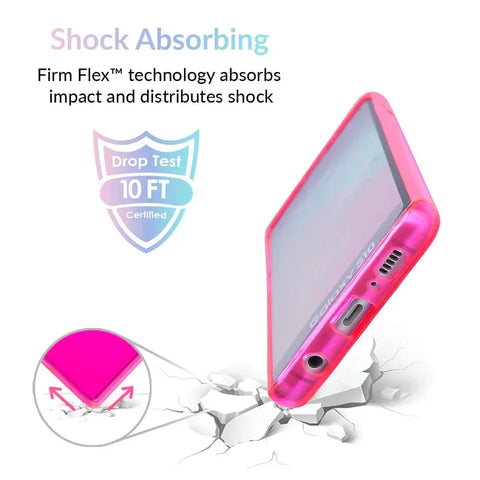 Neon Pink Clear Samsung Case