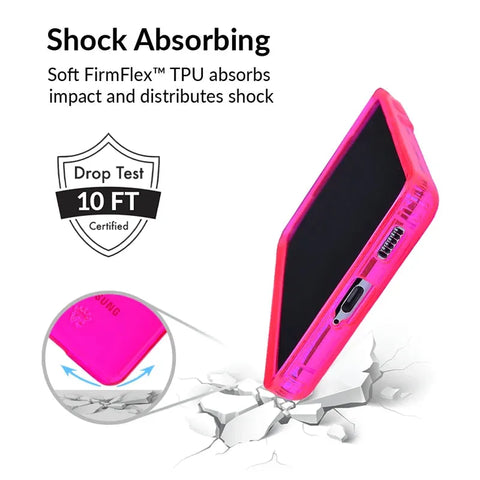 Neon Pink Clear Samsung Case