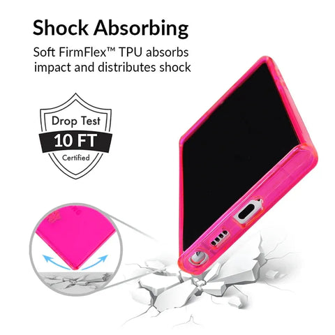 Neon Pink Clear Samsung Case