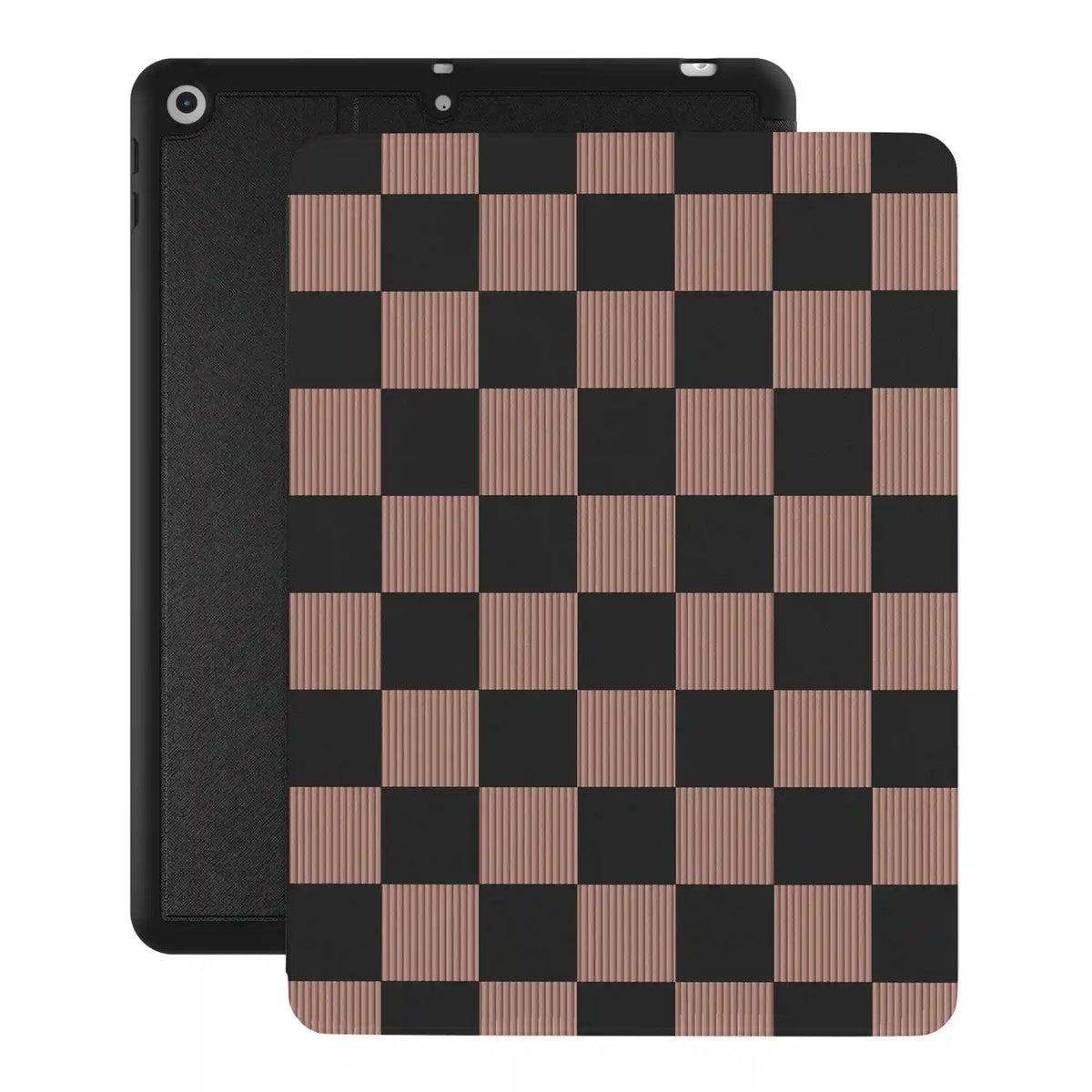 Mocha Vibe Checkered iPad Case