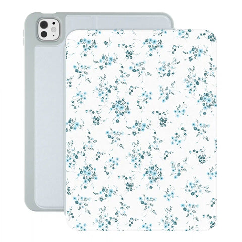French Blue Floral iPad Case