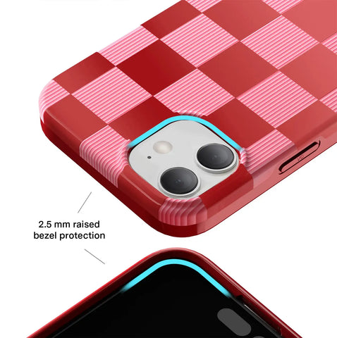 Rose Vibe Checkered iPhone Case