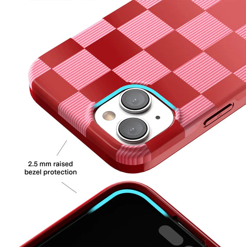 Rose Vibe Checkered iPhone Case