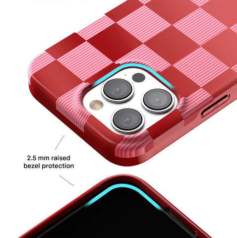 Rose Vibe Checkered iPhone Case