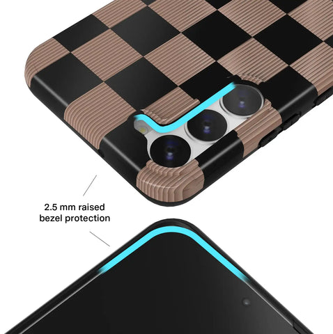 Mocha Vibe Checkered Samsung Case