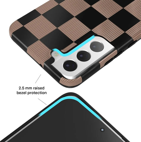 Mocha Vibe Checkered Samsung Case