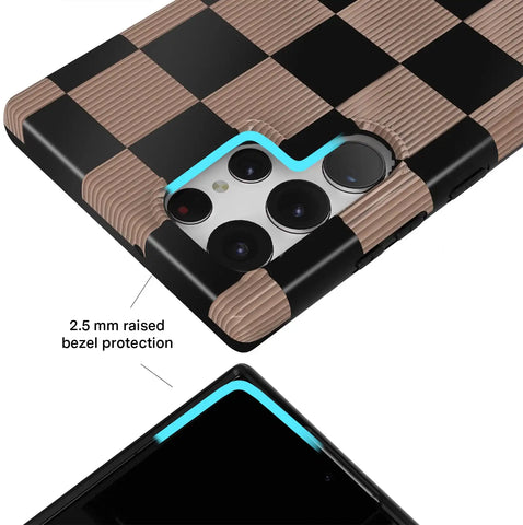 Mocha Vibe Checkered Samsung Case