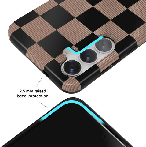 Mocha Vibe Checkered Samsung Case