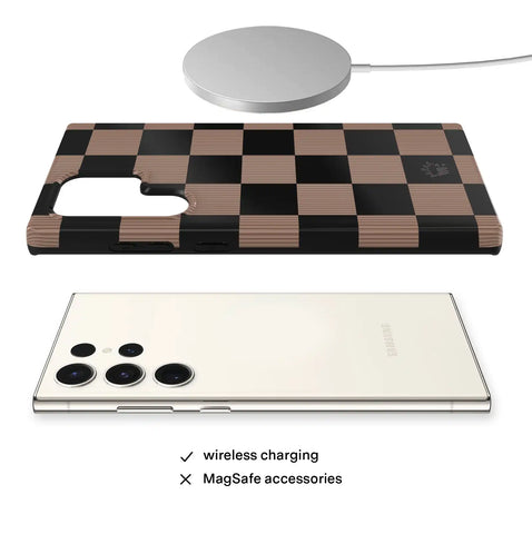 Mocha Vibe Checkered Samsung Case